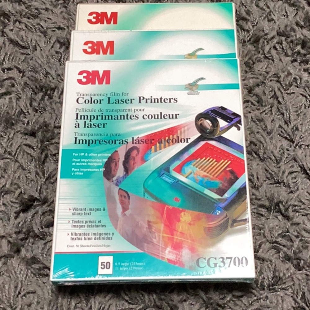 3M transparency, film for color laser printers CG3700